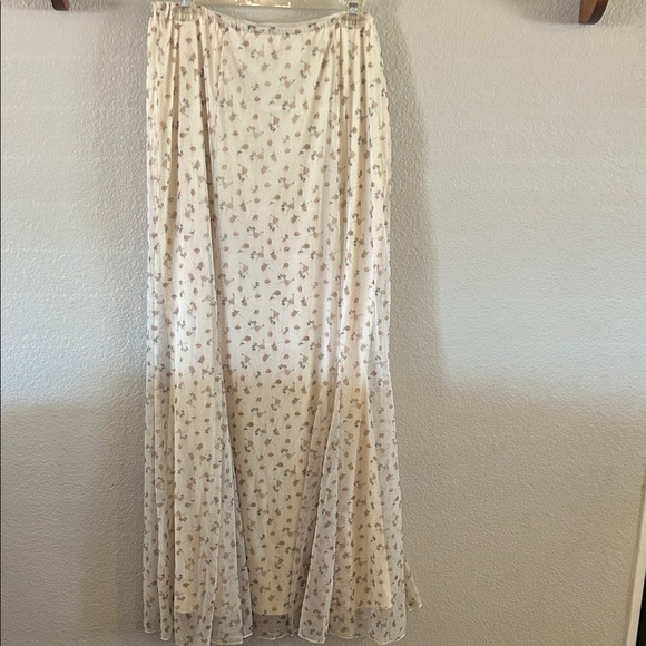 Pink Lily Dresses & Skirts - Pink Lily Cream Maxi Skirt with yellow Floral Print